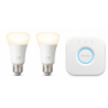 Hue White Starter Kit Bridge + 2 Lampadine E27 9W