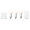 Hue White Starter Kit Bridge + 3 Lampadine E27 9W + Dimmer Switch