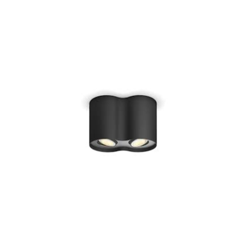 Pillar Hue Faretto Connesso 2 luci Nero + Dimmer Switch