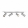 Buratto Hue Faretto Connesso 4 luci Alluminio + dimmer switch