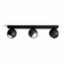 Buckram Hue Faretto 3 luci Nero + dimmer switch