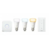 Hue White Ambiance Starter Kit Bridge + Dimmer Switch + 3 Lampadine E27 8.5W