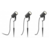 Lily Hue Faretto 3 luci Esterno Antracite in Alluminio - Kit Base - Basso voltaggio