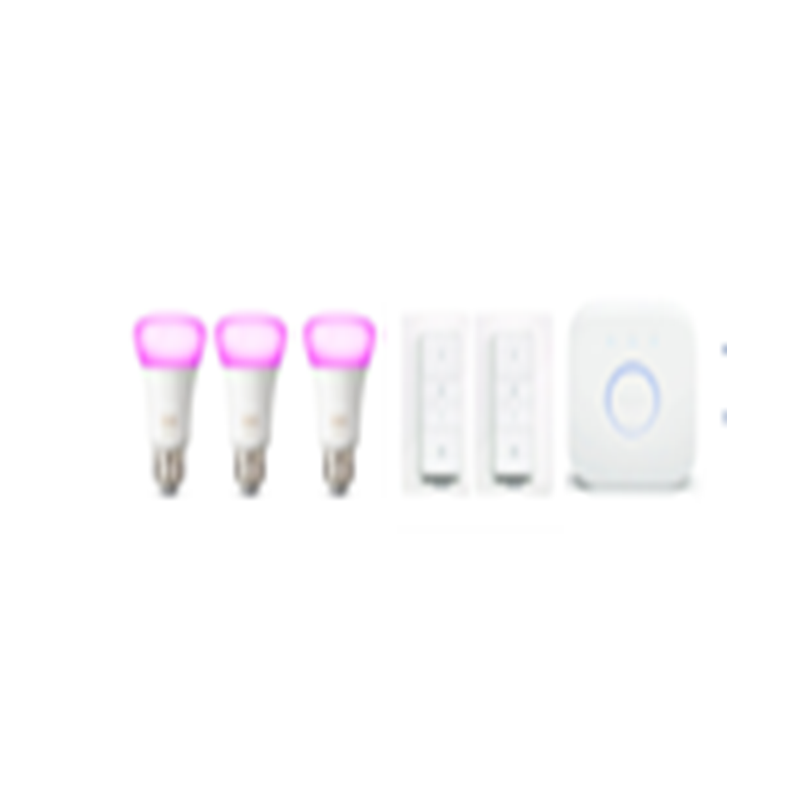 Hue White and Color Ambiance Starter Kit Bridge + 3 Lampadine E27 + 2 Dimmer Switch