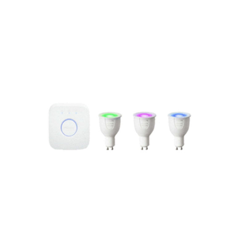 Hue White and Color Ambiance Starter Kit Bridge + 3 Lampadine GU10 5,7W
