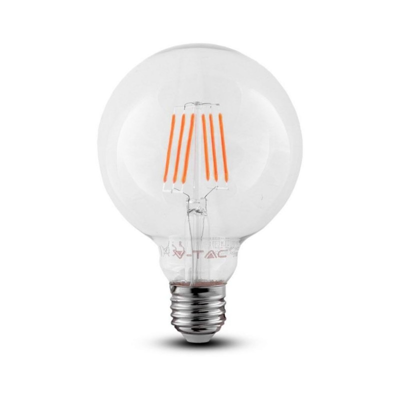 Lampadina LED Chip Samsung E27 6W G95 Filamento 2700K