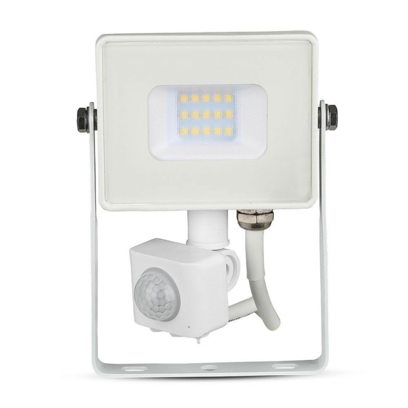Faro LED Chip Samsung 10W con Sensore di Movimento e Crepuscolare e Interruttore Manuale di Bloccaggio