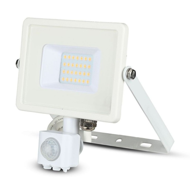 Faro LED Chip Samsung 20W con Sensore di Movimento e Crepuscolare e Interruttore Manuale di Bloccaggio