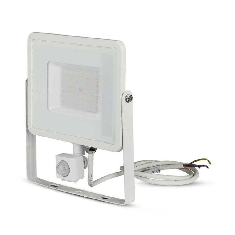 Faro LED Chip Samsung 50W con Sensore di Movimento e Crepuscolare e Interruttore Manuale di Bloccaggio