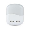 Faretto LED Chip Samsung Segnapasso Notturno Quadrato 0,45W Sensore Crepuscolare e USB
