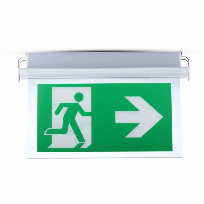 Lampada LED Chip Samsung di Emergenza 2W 16LED Montaggio a Incasso 12h di Ricarica 6000K IP20