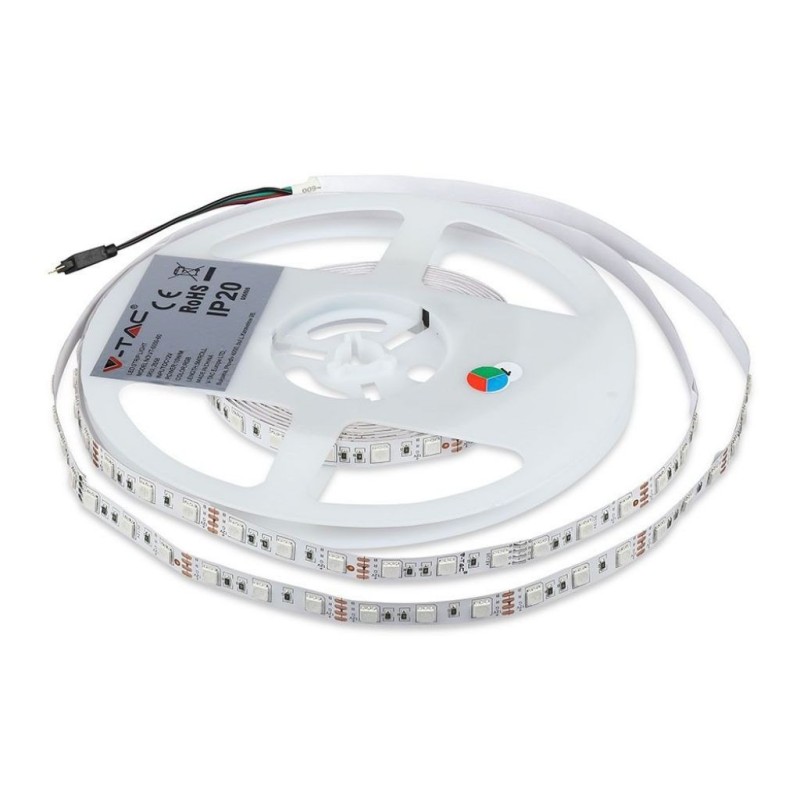 Kit Strip LED SMD5050 10W/mt 60 LED/mt RGB IP20 Dimmerabile