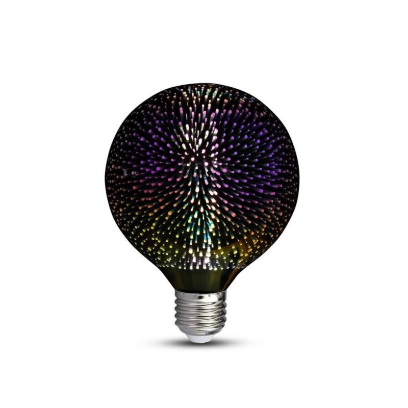 Lampadina LED E27 5W G125 Filamento 3D 3000K