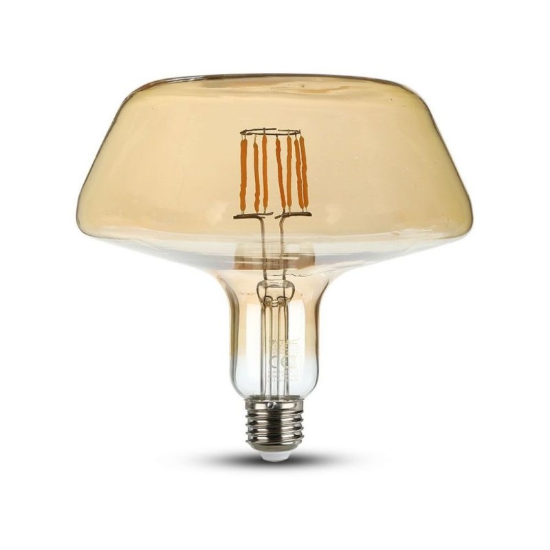 Lampadina LED E27 8W T180 Filamento Ambrata 2200K