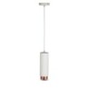 Portafaretto LED a Sospensione GU10 Corpo in Gesso Base Metallica Rosa Dorato