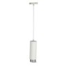 Portafaretto LED a Sospensione Montaggio a Plafone GU10 e GU5.3 (MR16) Corpo in Gesso Bianco e Metallo Cromato