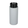 Portafaretto LED GU10 Corpo in Gesso a Cilindro Grigio Base Metallica Nera