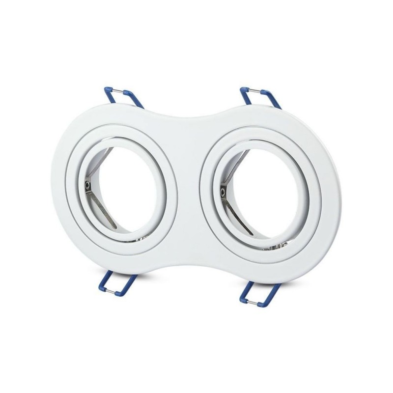 Portafaretto LED da Incasso Rotondo 2xGU10 e GU5.3 (MR16)