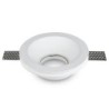 Portafaretto LED da Incasso Rotondo GU10 e GU5.3 (MR16) Corpo in Gesso Bianco
