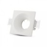 Portafaretto LED da Incasso Quadrato GU10 e GU5.3 (MR16) Corpo in Gesso Bianco