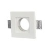 Portafaretto LED da Incasso Quadrato GU10 e GU5.3 (MR16) Corpo in Gesso Bianco