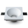 Portafaretto LED da Incasso Quadrato GU10 e GU5.3 (MR16) Corpo in Gesso Bianco