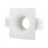 Portafaretto LED da Incasso Quadrato GU10 e GU5.3 (MR16) Corpo in Gesso Bianco