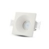 Portafaretto LED da Incasso Quadrato GU10 e GU5.3 (MR16) Corpo in Gesso Bianco