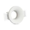 Portafaretto LED da Incasso Rotondo GU10 e GU5.3 (MR16) Corpo in Gesso Bianco