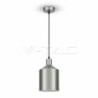 Lampadario LED a Cilindro in Metallo con Portalampada E27 (Max 60W)