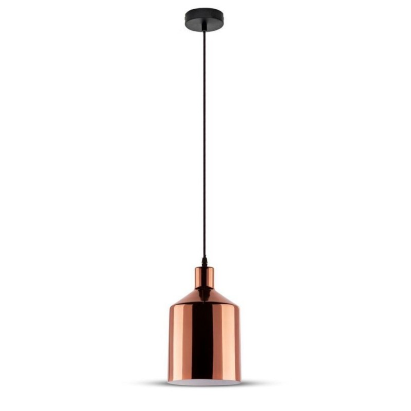Lampadario LED a Cilindro in Metallo con Portalampada E27 (Max 60W)