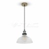 Lampadario LED in Vetro e Metallo con Portalampada E27 (Max 60W)