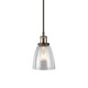 Lampadario LED Vintage in Vetro e Metallo con Portalampada E27 (Max 60W)