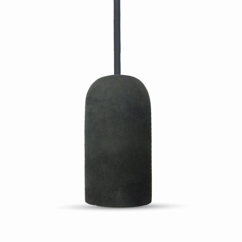 Lampadario LED a Cilindro in Calcestruzzo con Portalampada E27 (Max 60W)