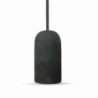 Lampadario LED a Cilindro in Calcestruzzo con Portalampada E27 (Max 60W)