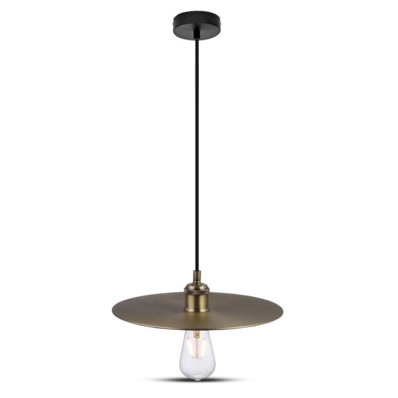 Lampadario LED a Disco in Metallo con Portalampada E27 (Max 60W)
