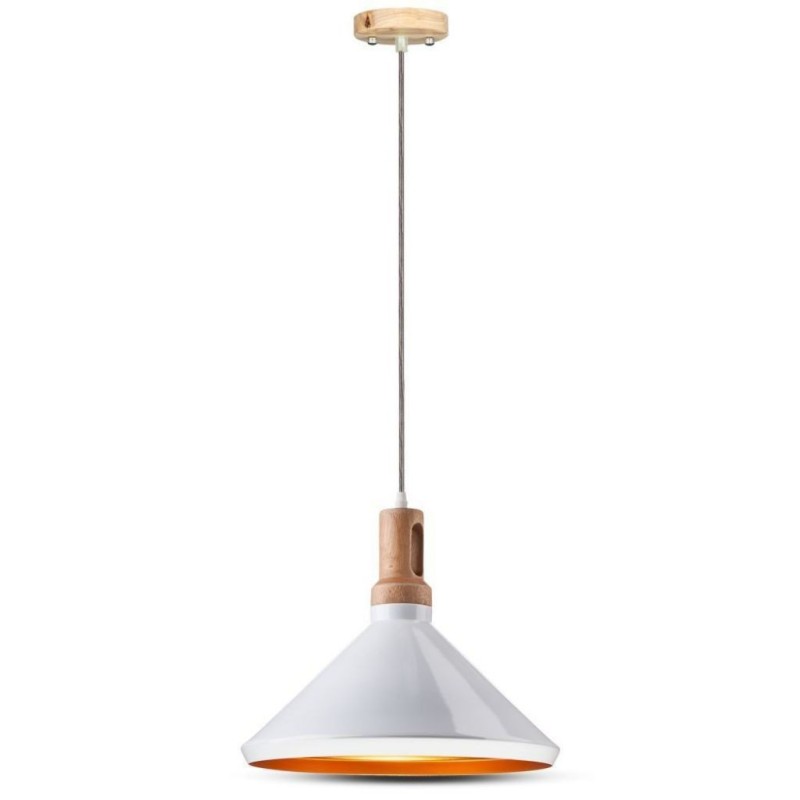 Lampadario LED in Metallo a Cono con Portalampada E27 (Max 60W)