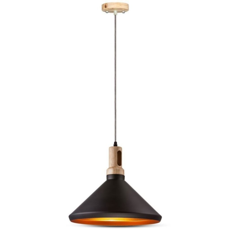 Lampadario LED in Metallo a Cono con Portalampada E27 (Max 60W)