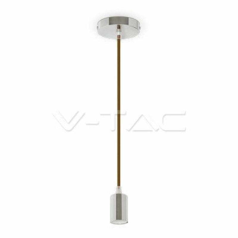 Lampadario LED a Cilindro in Metallo con Portalampada E27 (Max 60W)