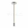 Lampadario LED a Cilindro in Metallo con Portalampada E27 (Max 60W)