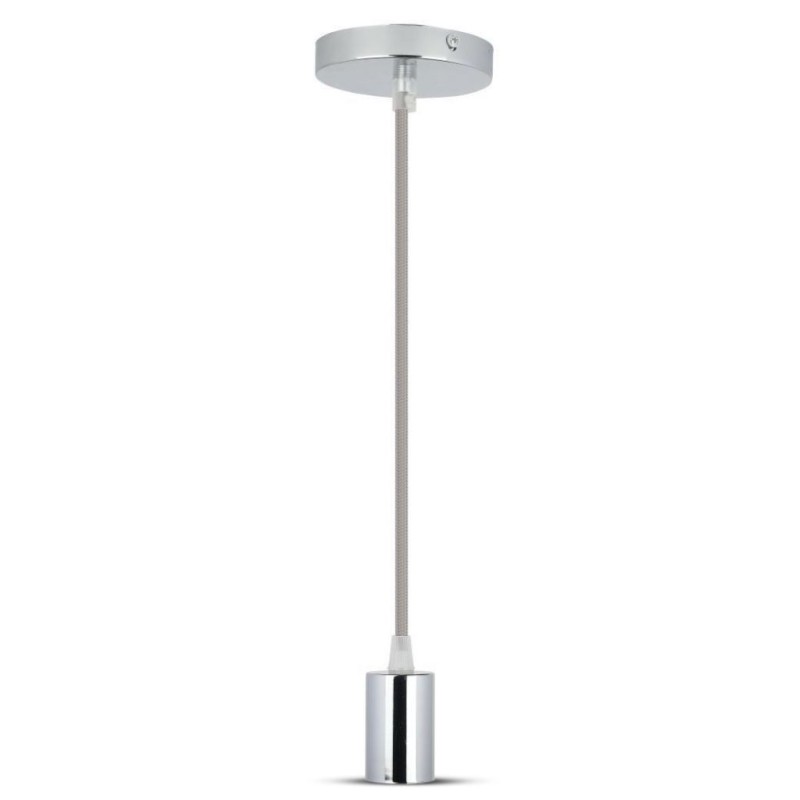 Lampadario LED a Cilindro in Metallo con Portalampada E27 (Max 60W)