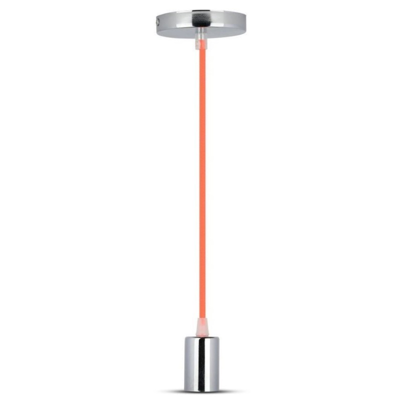 Lampadario LED a Cilindro in Metallo con Portalampada E27 (Max 60W)