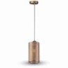 Lampadario LED a Cilindro in Metallo con Portalampada E27 (Max 60W)