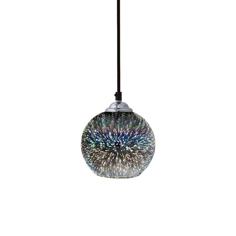 Lampadario LED a Sospensione con Portalampada E27 (Max 60W) Campana in Vetro