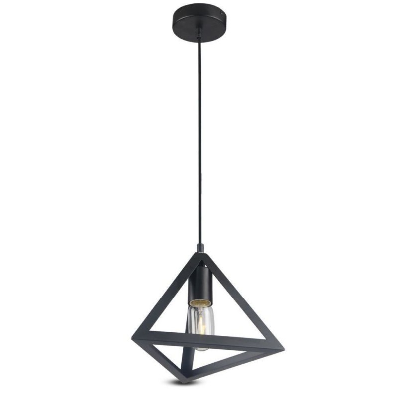 Lampadario LED a Piramide in Metallo con Portalampada E27 (Max 60W)