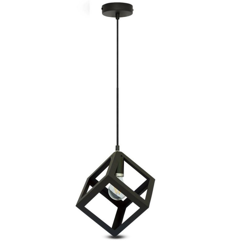 Lampadario LED a Cubo in Metallo con Portalampada E27 (Max 60W)