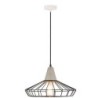 Lampadario LED a Gabbia in Calcestruzzo e Metallo con Portalampada E27 (Max 60W)