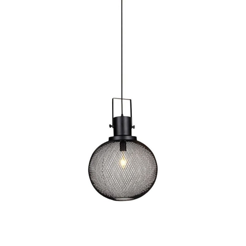 Lampadario LED a Sfera e Rete in Metallo con Portalampada E27 (Max 60W)