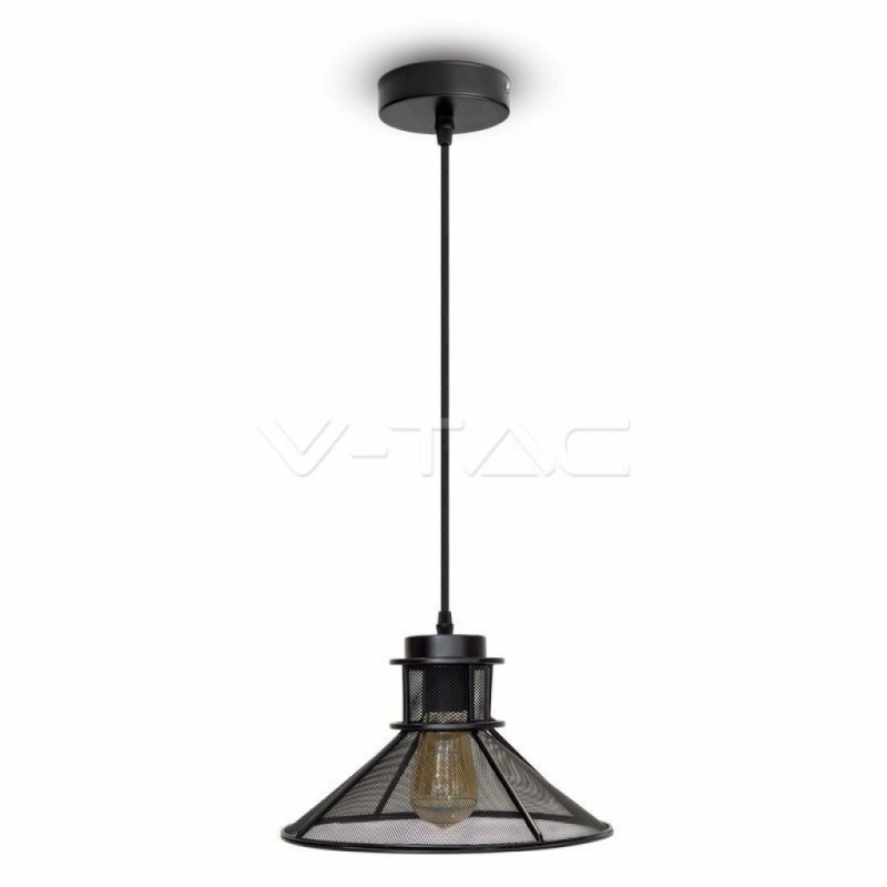 Lampadario LED a Campana e Rete in Metallo con Portalampada E27 (Max 60W)