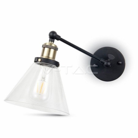 Lampada LED da Muro con Campana in Vetro Portalampada E27 (Max 60W) d: 185mm IP20